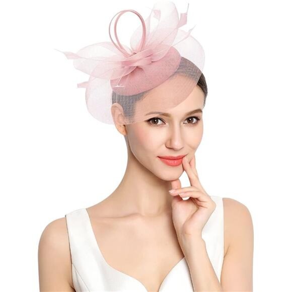 Fascinator Church Derby Hat Pillbox Hats Pink main image 5